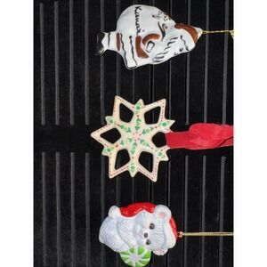 Vintage Christmas‎ Ornament Pink Glass Santa Flat Rare Find Unique Pretty!!